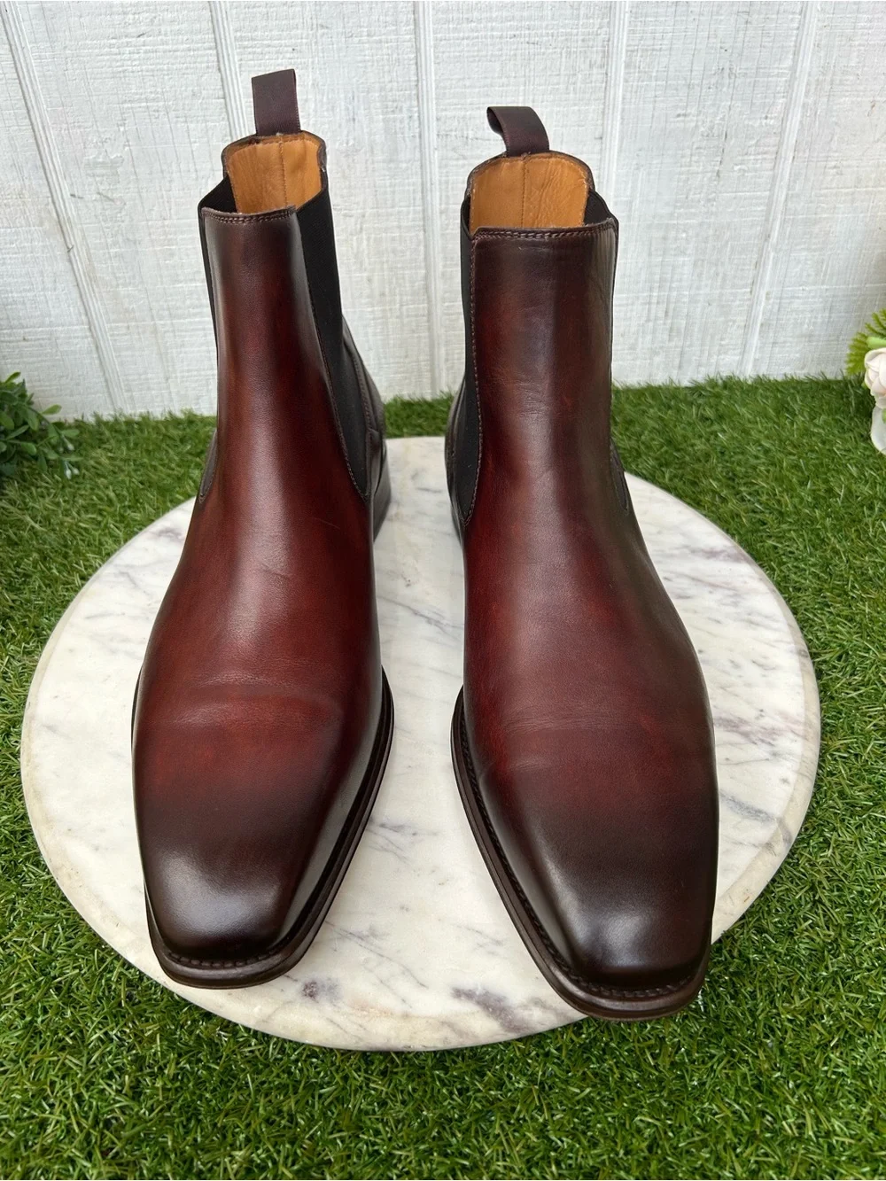 MAGNANNI LOGAN SLIP Men's Midbrown Boots size 10  Color: Midbrown